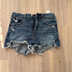 Abercrombie & Fitch Blue Jean Shorts Distressed Style